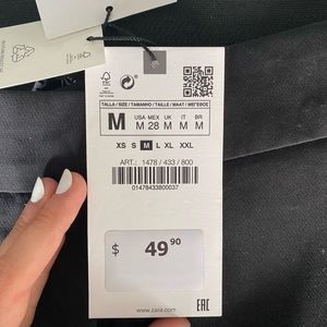 Zara Women’s Black Straight-Leg Dress Pants - Medium